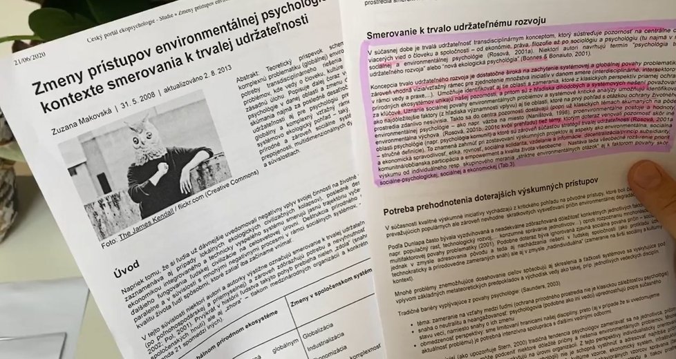 Miroslav Beblavý ukazuje, z jakých materiálů Krištúfková kopírovala (23. 6. 2020)