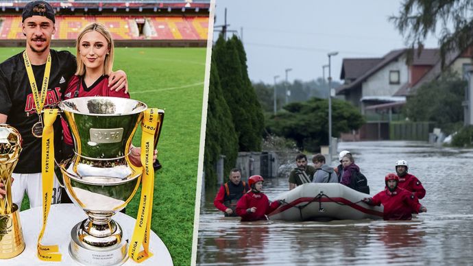 Kristýna Frolíková po boku partnera Matěje Ryneše vyzývá ostatním k pomoci po záplavách