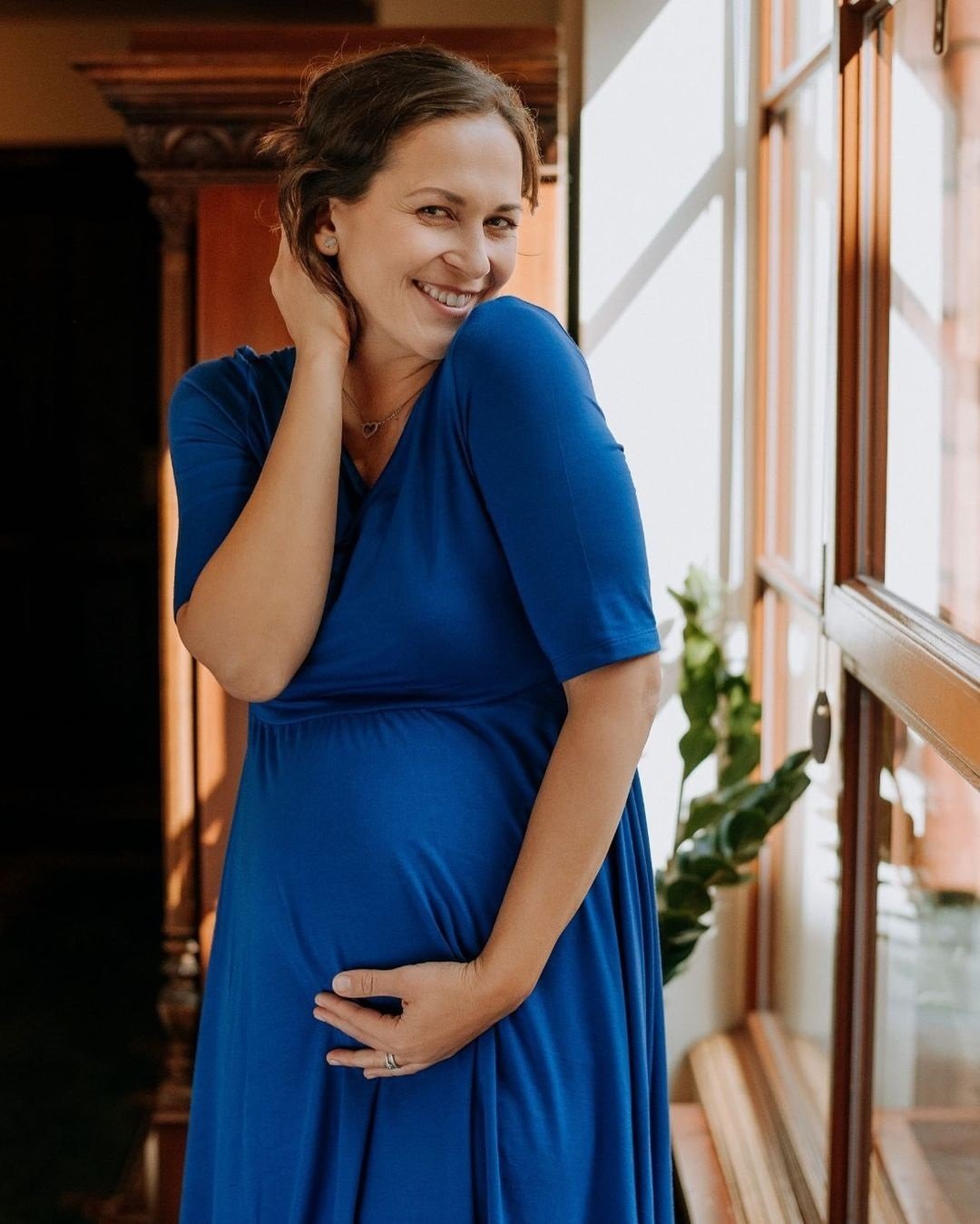 ﷯Kristýna Hrušínská je na začátku dev﷯átého měsíce těhotenství.