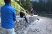 Kristýna Kubíčková při focení v Jižním Tyrolsku u jezera Lago di Braies