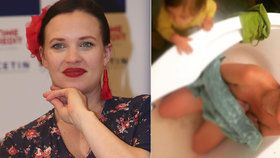 Novopečená máma Kristýna Leichtová rodila doma ve vaně! Emotivní fotka jako důkaz