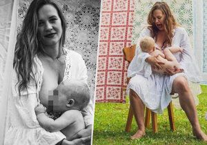 Kristýna Leichtová se ráda fotí při kojení