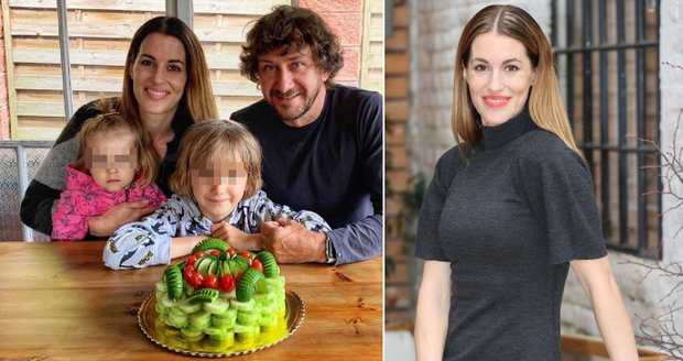 Lucie Křížková s rodinou