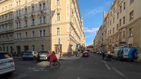 Křižovatka ulic Bílkova - Dušní v Praze 1.