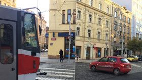 Na křižovatce Komunardů - Dělnická v Holešovicích je problém se semafory, TSK na odstranění závady pracuje.