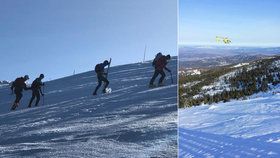 Nedaleko Sněžky se zřítil běžkař ze srázu a utrpěl těžká zranění