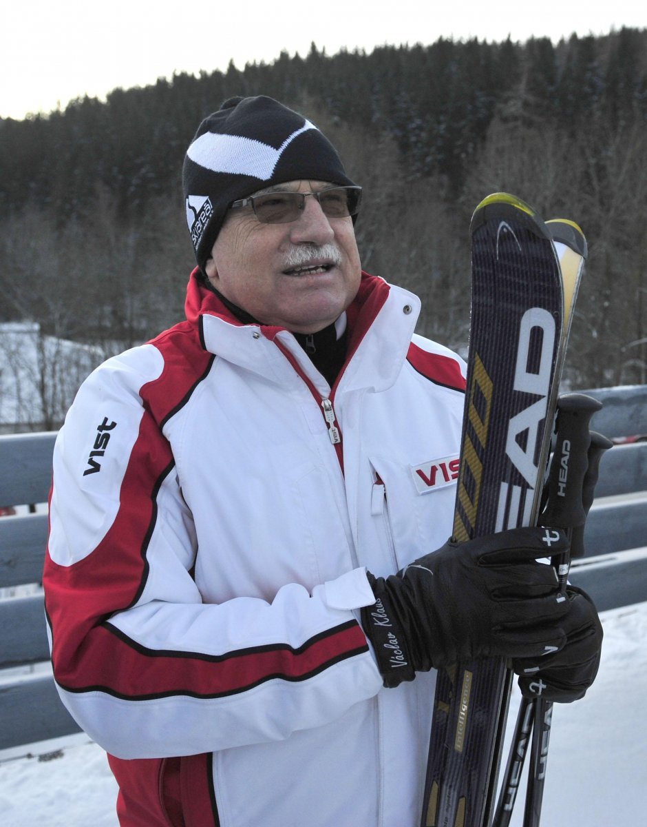 Václav Klaus na lyžích