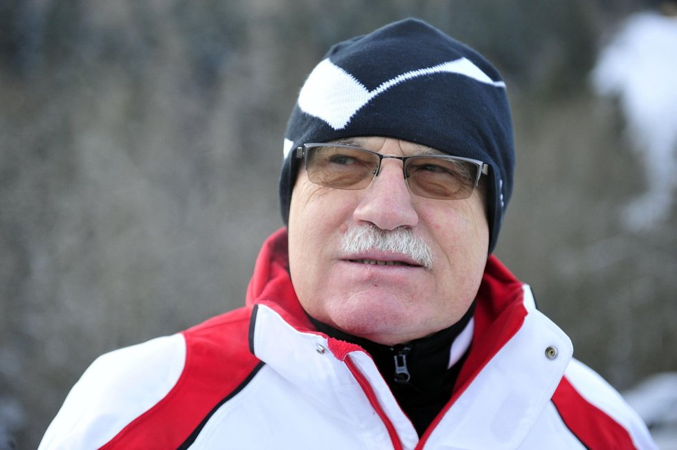 Václav Klaus na lyžích