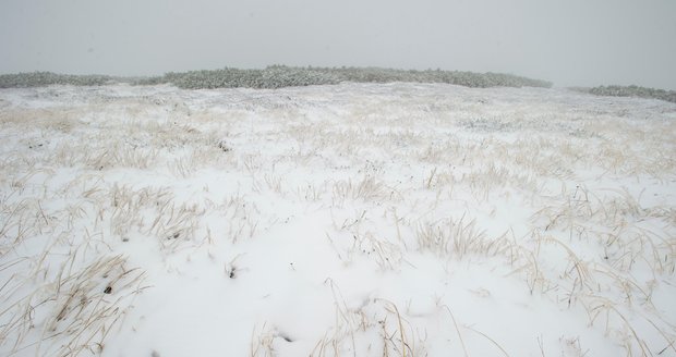 První sněhové vločky v Krkonoších (18.9.2022)