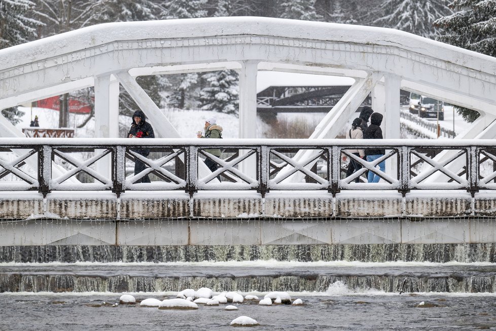 Krkonoše zasáhlo silné sněžení (25.2.2023)