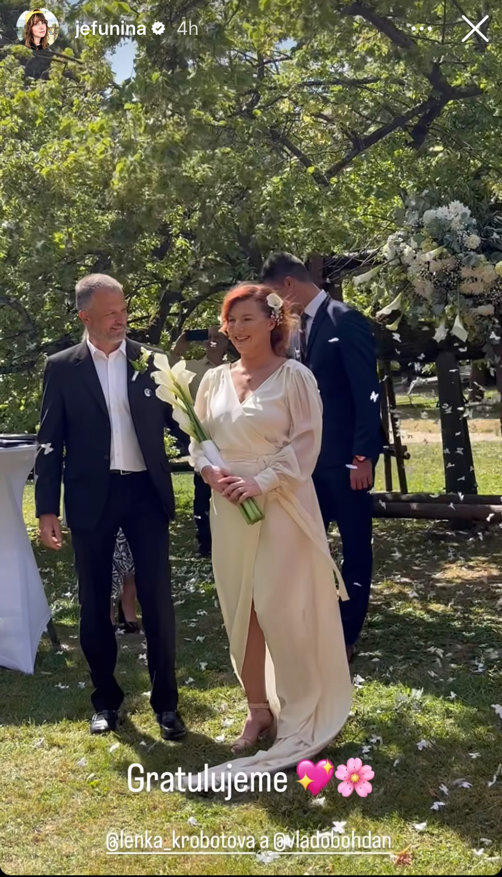 Lenka Krobotová se vdala