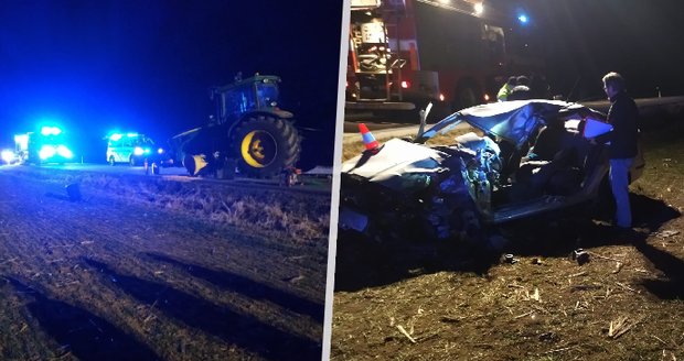 Tragédie na Kroměřížsku: Řidička zemřela po srážce s traktorem