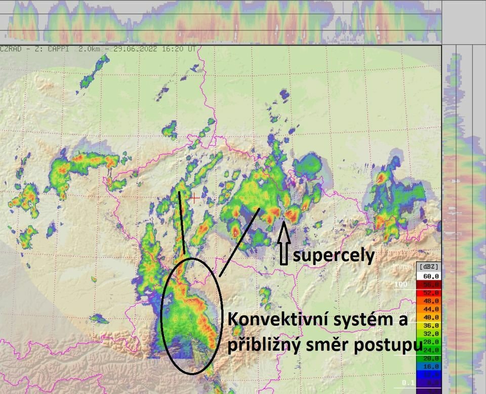 ČHMÚ varuje před extrémně silnými bouřkami v Jihočeském