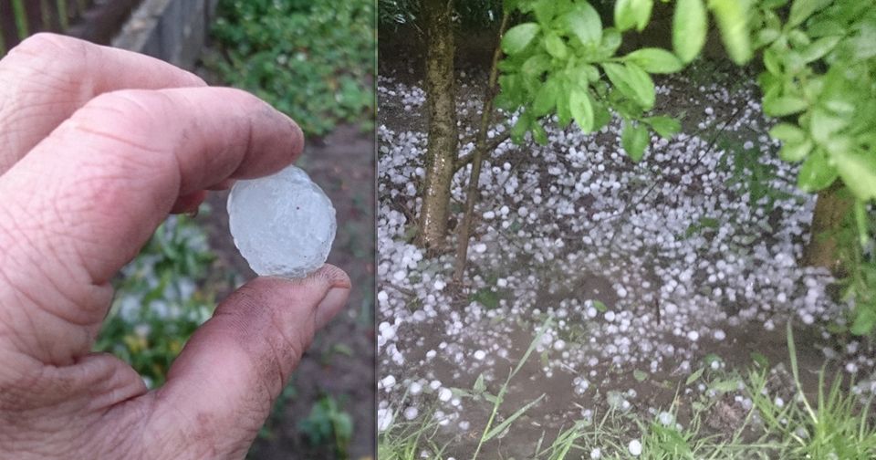 Domažlicko zasáhlo krupobití: Z nebe padaly kroupy velké jako rajčátka.