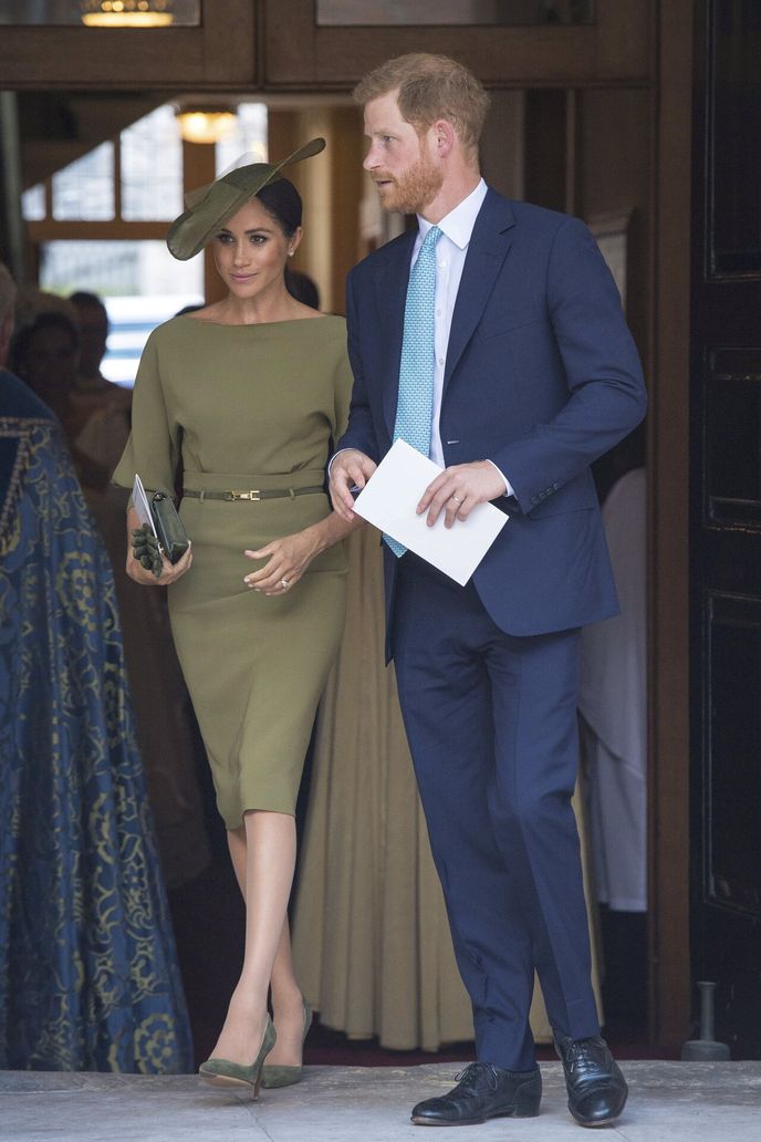 Princ Harry s vévodkyní Meghan na křtinách prince Louise Princ Harry s vévodkyní Meghan na křtinách prince Louise