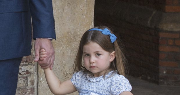 Princezna Charlotte na křtinách prince Louise.