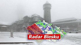 Sníh v Krušných Horách (listopad 2023)