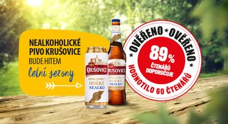 Hit letošního léta je jasný! Nealkoholické pivo Krušovice doporučuje 89 % z vás