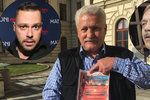 Předseda spolku Lidé lidem Oldřich Lukáš (vlevo) a místopředseda Jan Dlouhý s oceněním pro zpěváka Ortela. Jméno Karla Kryla musí z názvu ceny pryč.