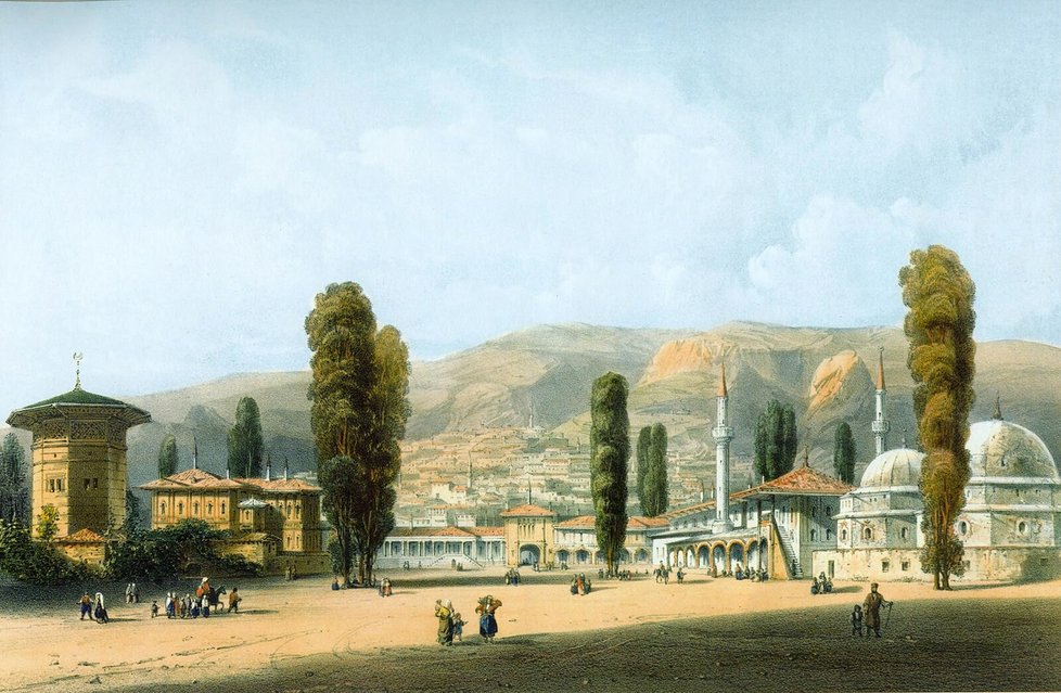 Palác Krymského Chána v Bachčisaraji (1841).