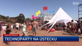 Technoparty v obci Kryry 1. srpna 2020.