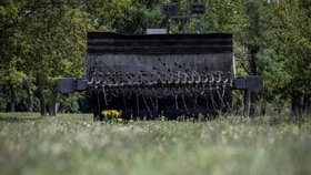 Testování odminovacího zařízení u města Kryvyj Rih (14.8.2023)