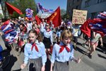 Protest proti sjezdu KSČM a prezidentovi Zemanovi v Nymburku (21.4.2018)