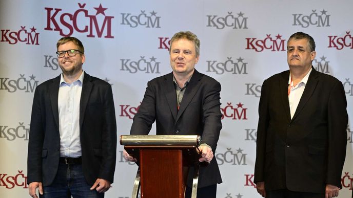 Tisková konference po dvoudenním sjezdu KSČM Tisková konference po dvoudenním sjezdu KSČM