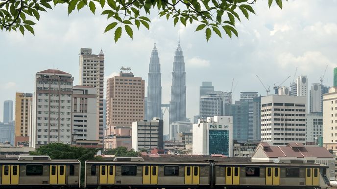Stávající trať v Kuala-Lumpur