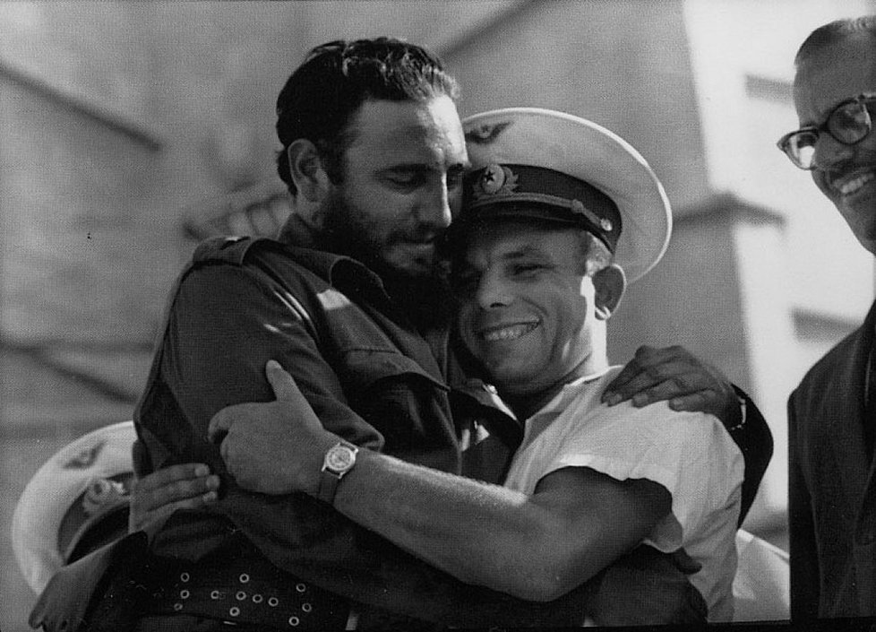 Fidel Castro a Jurij Gagarin, červen 1961.