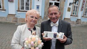 Jaroslav Kubera s manželkou Věrou. Svoji si byli více než 50 let.