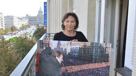 Marta Kubišová v balkonu Melantrichu