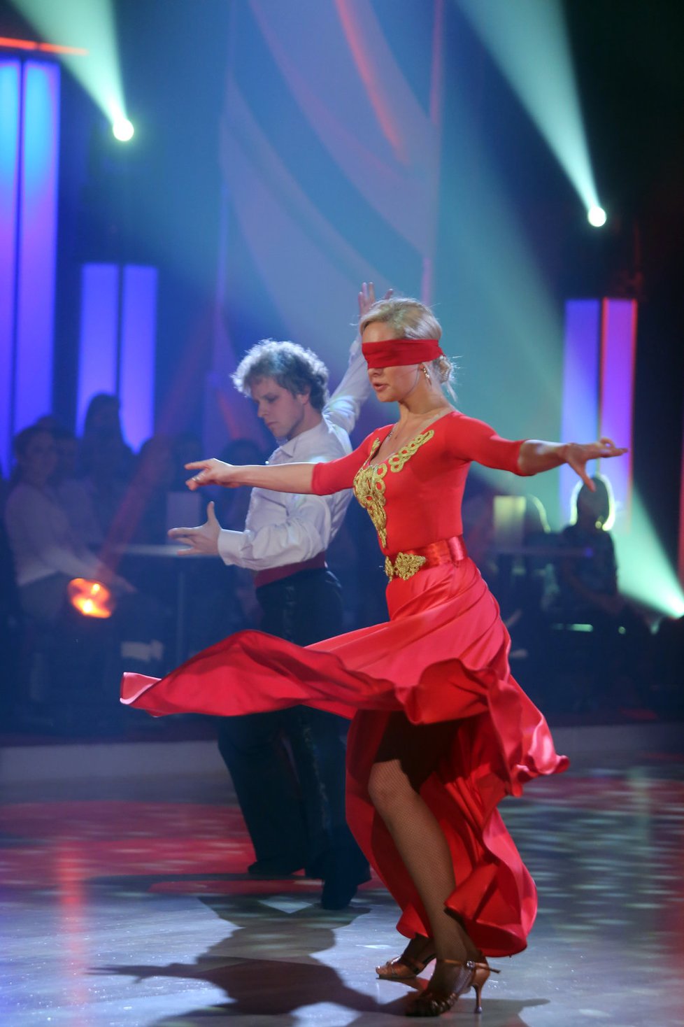 Táňa tančila na generálce se svým partnerem Janem Onderem paso doble poslepu