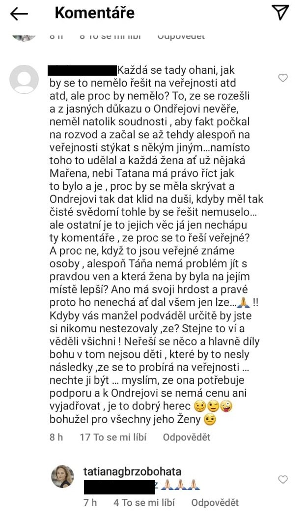 Komentáře u příspěvku Taťány Kuchařové