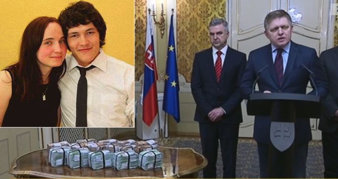 Slovenský premiér Robert Fico ukázal milion eur, který vláda připravila pro člověka, který by policisty přivedl na stopu vrahům slovenského reportéra Kuciaka.