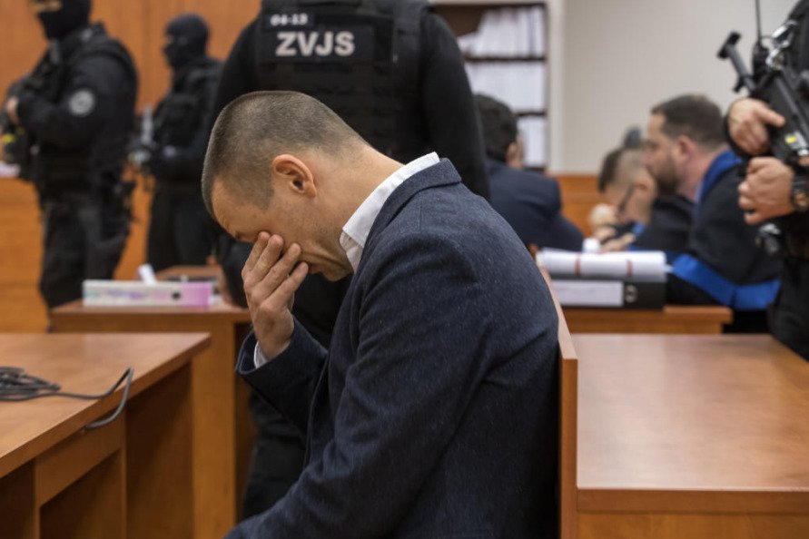 Peter T. u soudu s údajnými vrahy Jána Kuciaka a jeho snoubenky 15. ledna 2020.