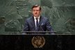Šéf ukrajinské diplomacie Dmytro Kuleba v sídle OSN (23. 2. 2022)
