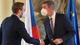 Ministr zahraničních věcí Jakub Kulhánek a premiér Andrej Babiš