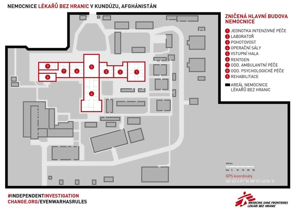 Takto vypadala budova úrazové nemocnice v Kunduzu, kterou přesně před měsícem zničilo bombardování.
