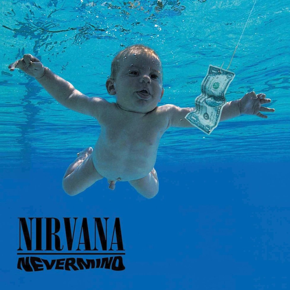 Obal desky Nevermind kapely Nirvana z roku 1991.