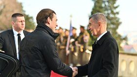 Česko-rakouské vztahy jsou i přes jádro silné, míní Babiš a Kurz, který byl v Praze na návštěvě (16. 1. 2020)