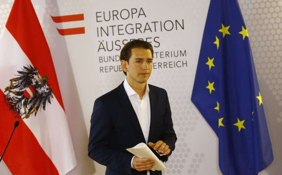 Rakouský ministr zahraničí Sebastian Kurz.