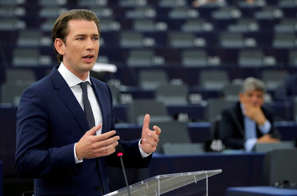 Sebastian Kurz představil europoslancům priority rakouského předsednictví. (3.7.2018)