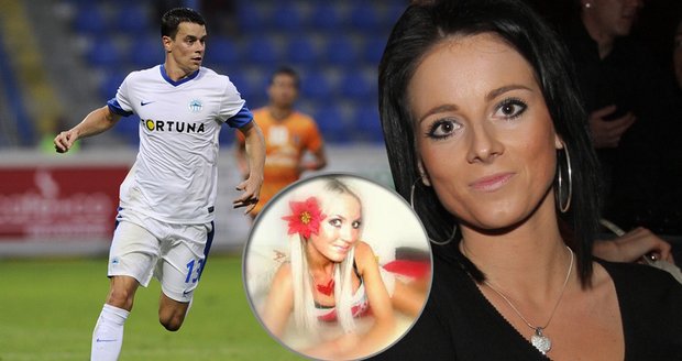 Liberecký fotbalista Ondřej Kušnír odešel od manželky (vpravo). Nahradila jí blonďatá modelka