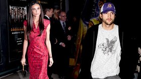 Ashton Kutcher na nemocnou Demi Moore kašle