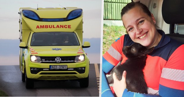 Záchranáři ze Suchdola nad Lužnicí pomohli roztomilému kůzlátku: Motalo se mezi auty