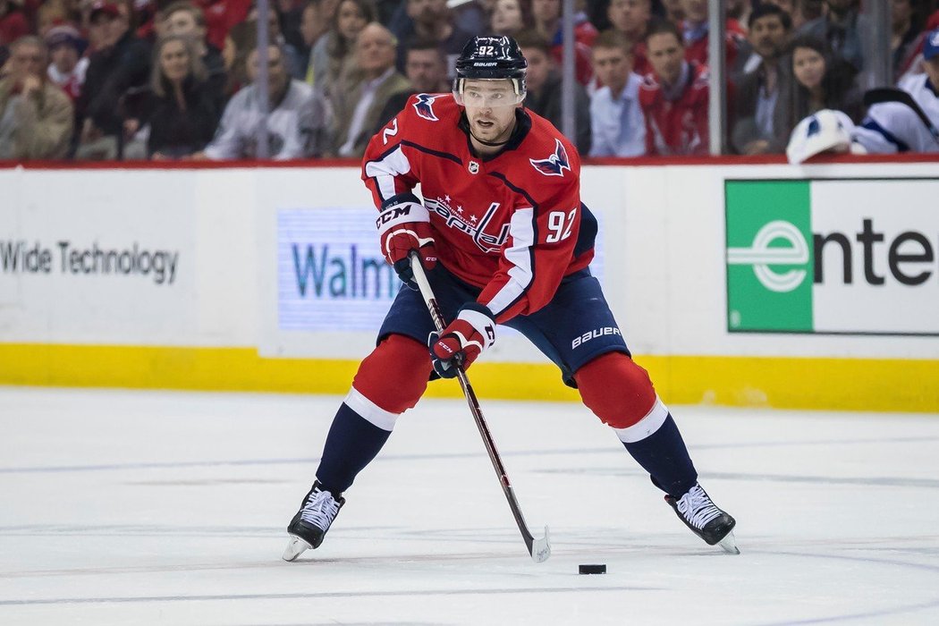 Útočník Washingtonu Capitals a ruské reprezentace Jevgenij Kuzněcov.