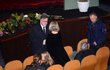 Pohřeb Květy Fialové v divadle ABC - kondolence dceři Zuzaně Hášové
