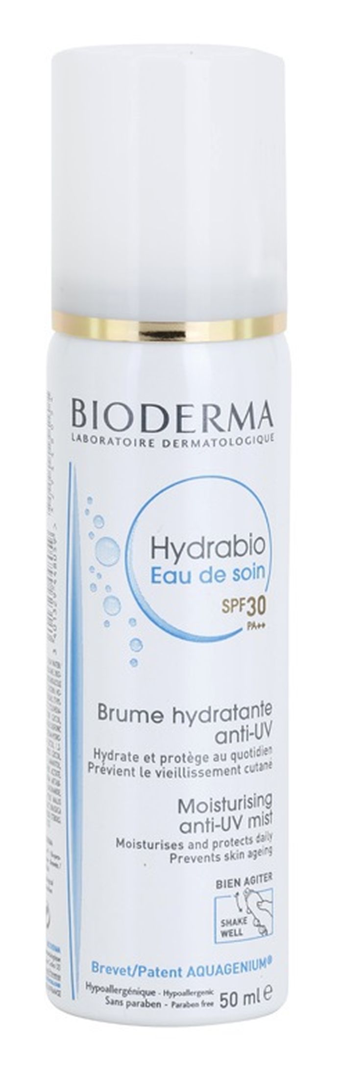 Hydratační mlha s SPF Hydrabio Eau de Soin, Bioderma, 339 Kč
