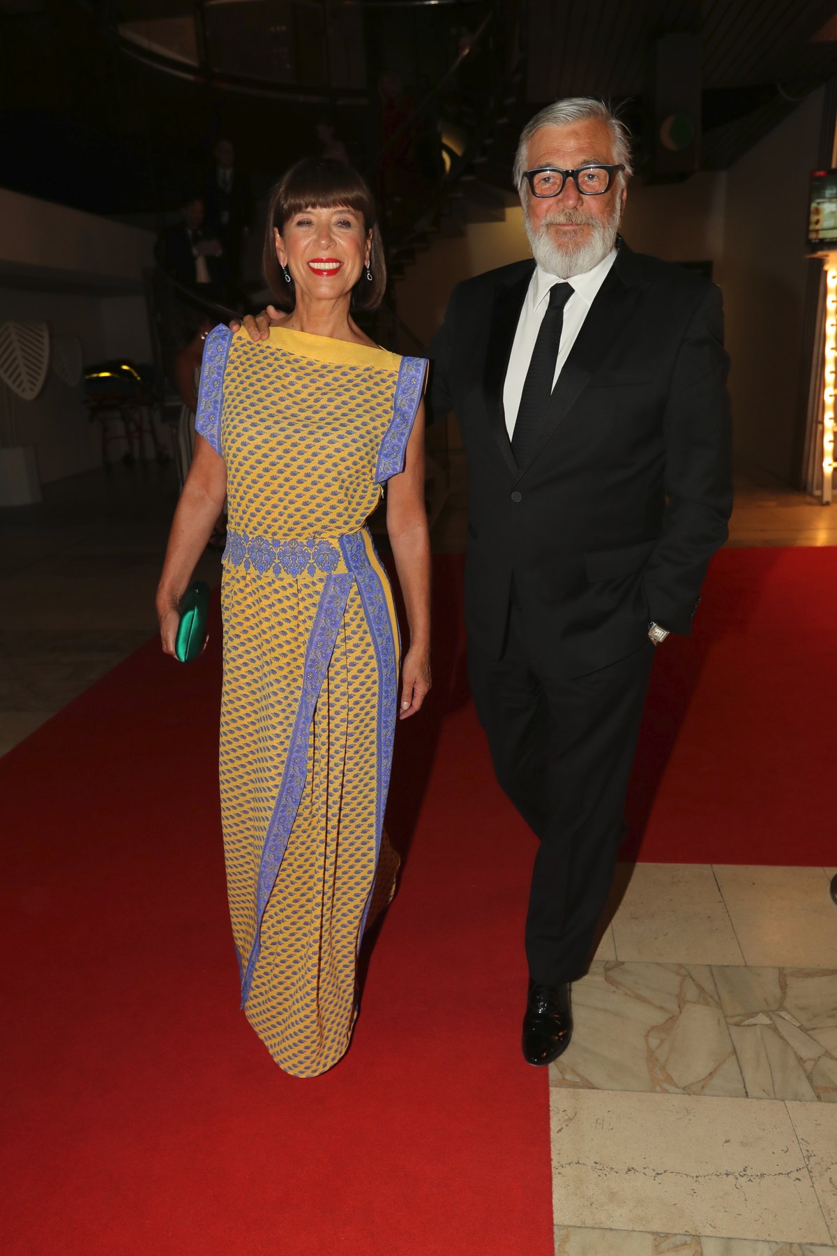 Jiří Bartoška s manželkou Andreou na závěrečném ceremoniálu KVIFF 2019.